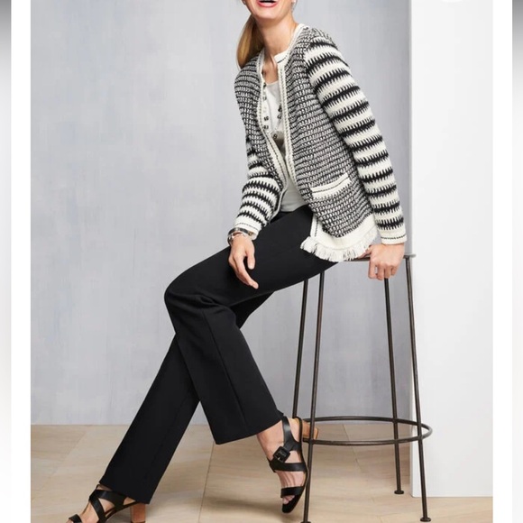 Talbots Portland Trouser pants denim blue slacks Size 16 flattering side zipper - Picture 6 of 10